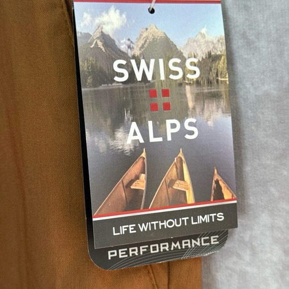 NWT Swiss Alps Performance Rayon Nylon Pants Mens 38 MMP2257 Brown - Picture 4 of 8